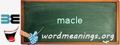 WordMeaning blackboard for macle
